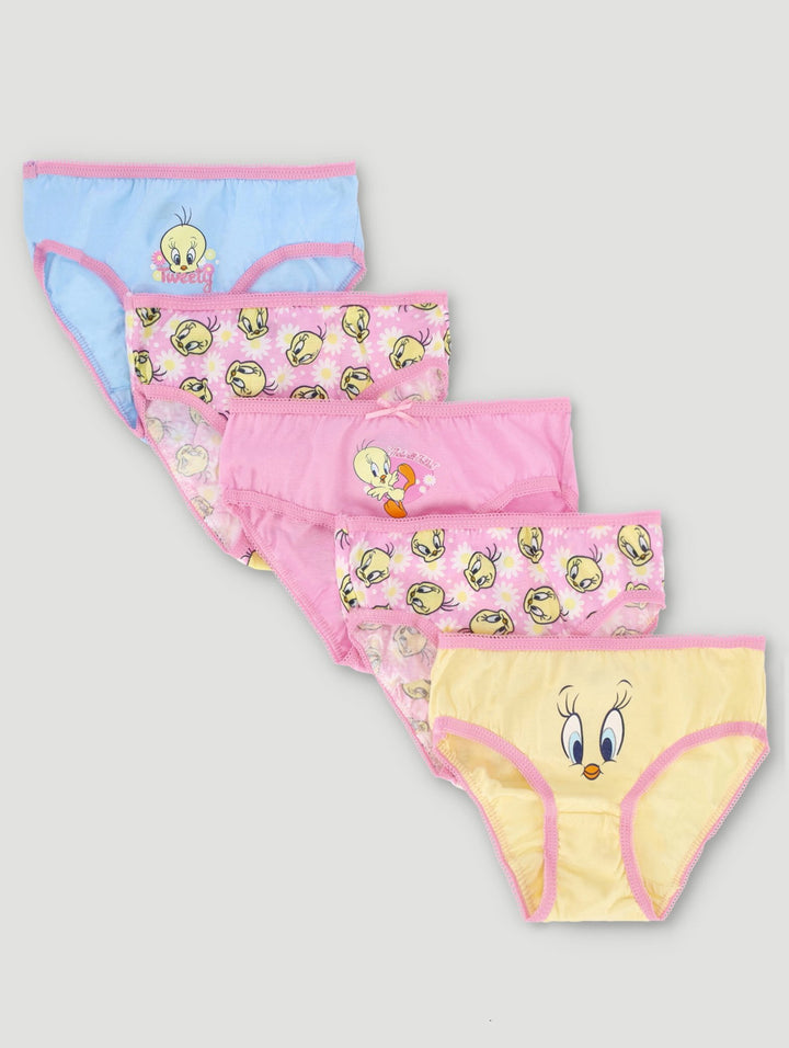 Pre-Girls 5 Pack Tweety Bird Panty Pack - Yellow