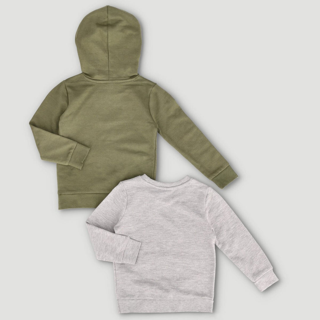 2 Pack Active Fleece Hoody - Olive