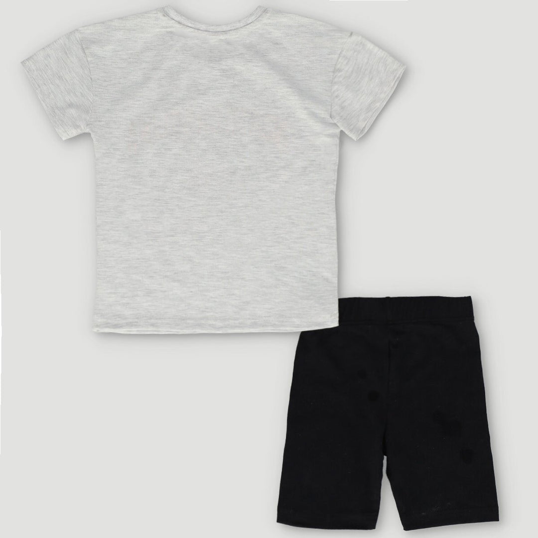 Pre-Girls Boxy Tee And Cycling Short Set - Red