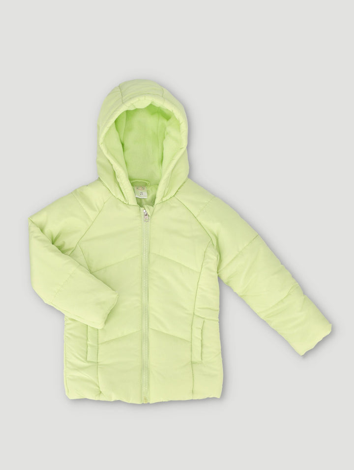 Pre-Girls Butterfly Core Puffer Jacket - Green