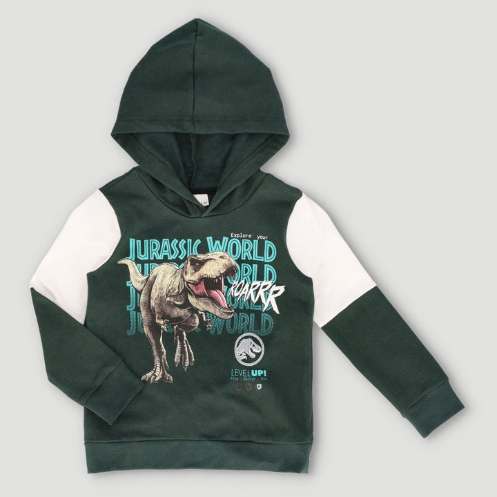 Jurassic Hoody Brushed Fleece - Dark Green