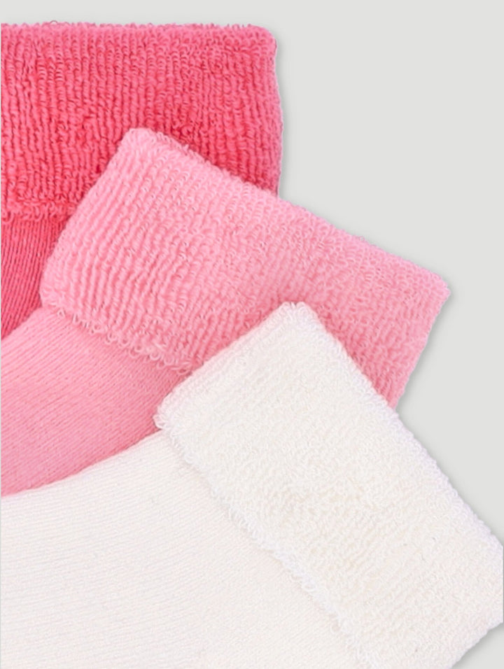 Core 3 Pack Towelling Socks - Pink