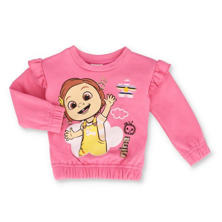 Baby Girls Cocomelon Zip Through Sweat Top - Pink