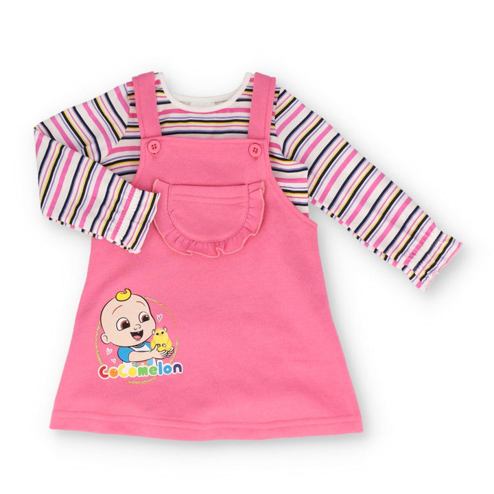 Baby Girls Cocomelon Pinni Fleece Dress - Pink