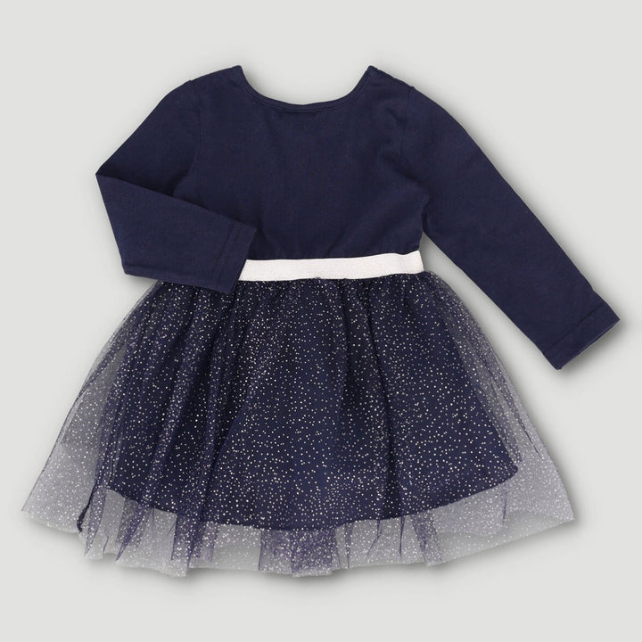 Cocomelon Long Sleeve Party Dress - Navy