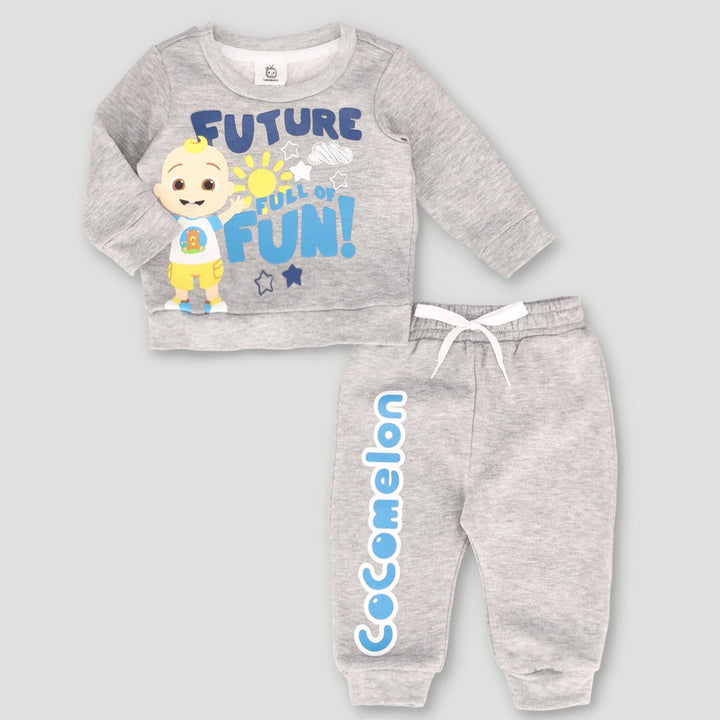 Cocomelon Future Fun Fleece Set - Grey Melange