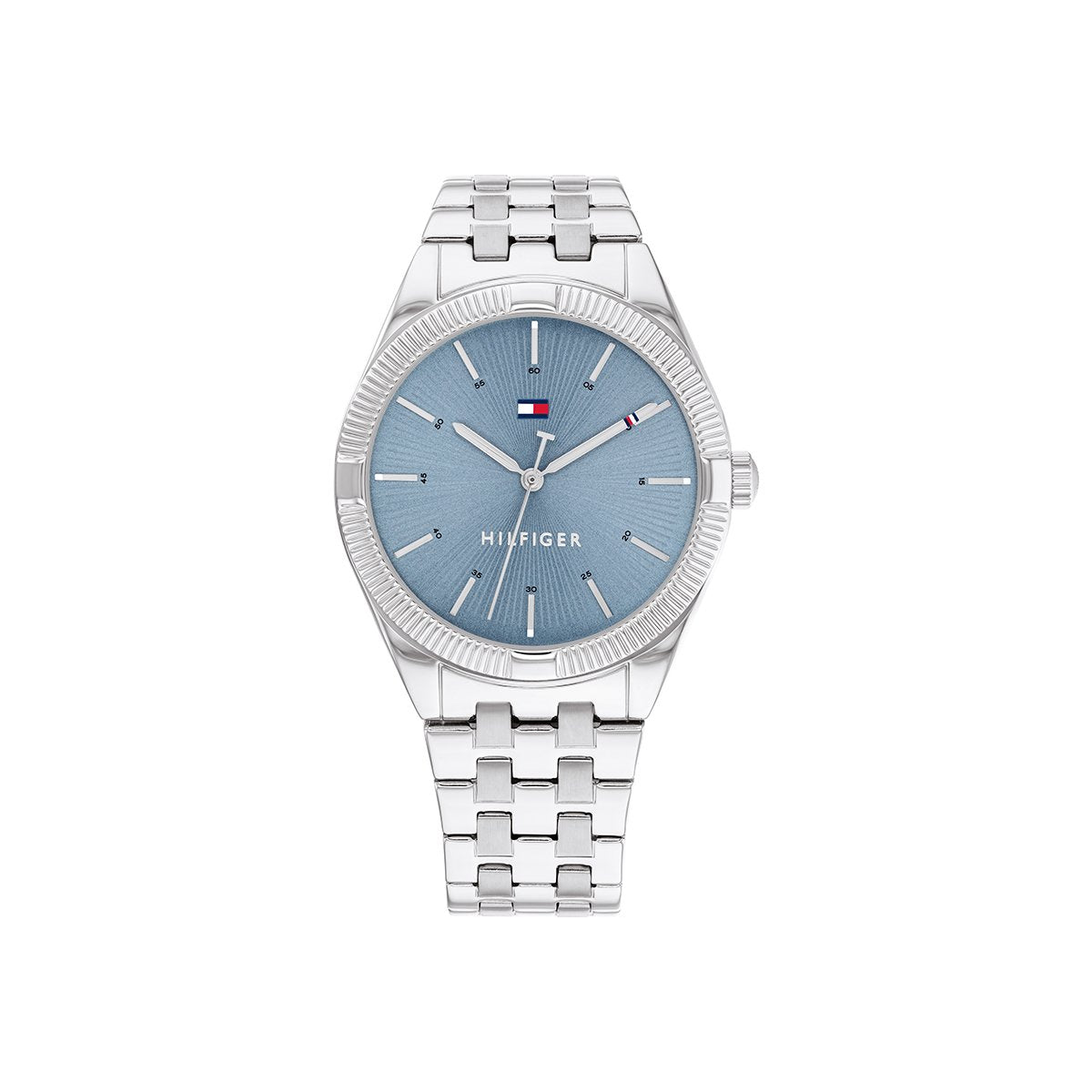 Rachel 34Mm Watch Case With Blue Dial And Stainless Steal Bracelet Edgars