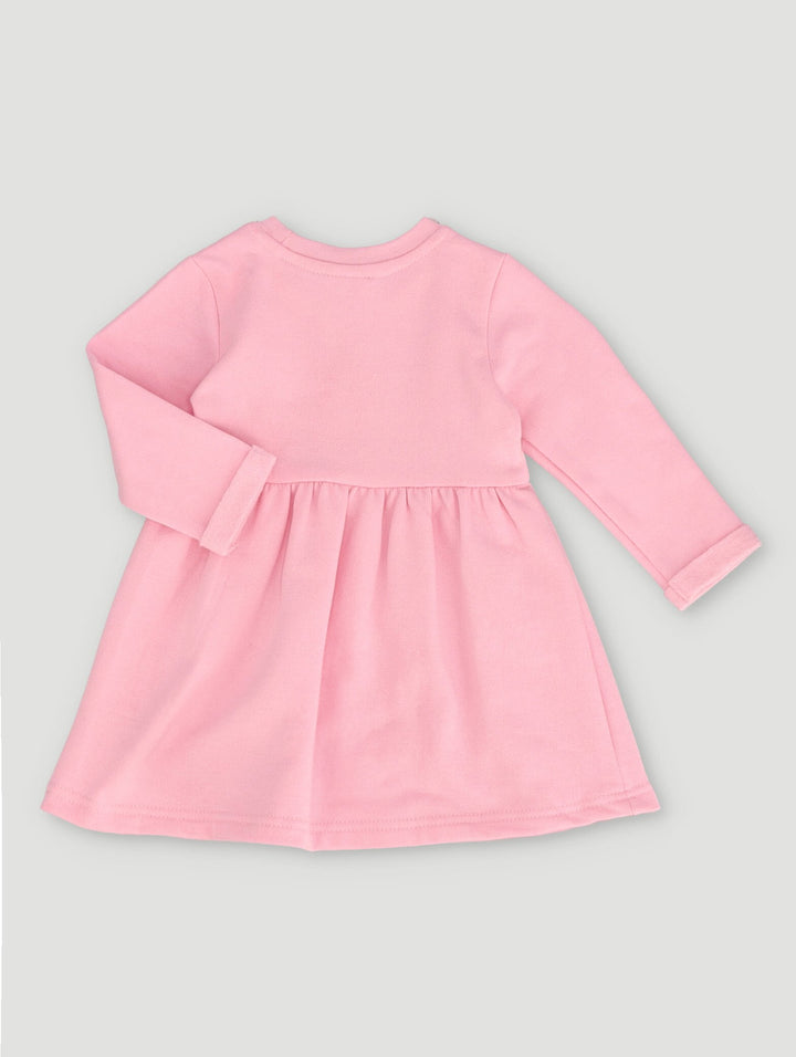 Girls Baby Shark Fleece Dress - Pink