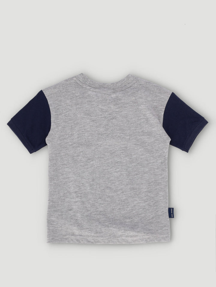 Pre-Boys Looney Henley Tee - Grey Melange