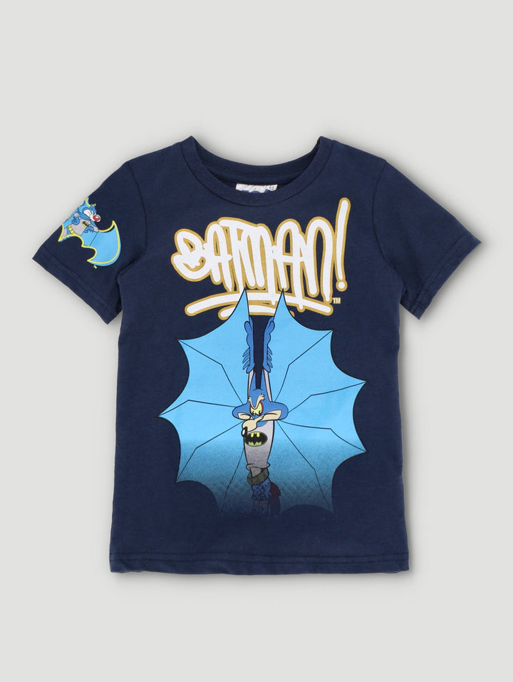 Pre-Boys Looney Batman Tee - Navy