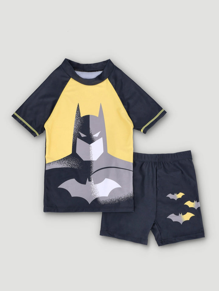 Pre-Boys 2 Piece Batman Swimset - Black