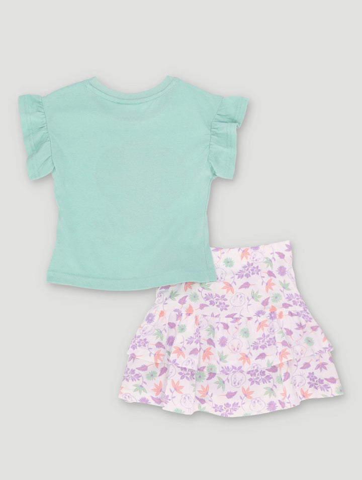 Pre-Girls Tweety Bird Skirt & Tee Set