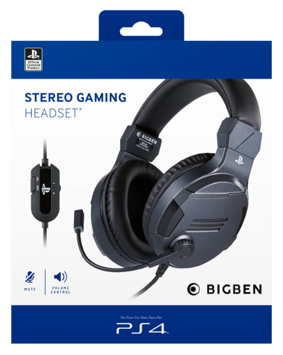 PS4 BigBen Stereo Gaming Headsets Titanium