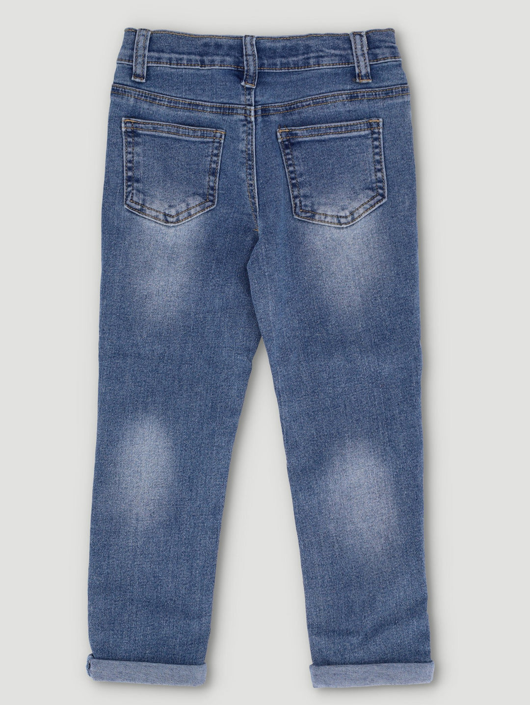 Pre-Boys Adjustable Denim Jeans - Light Blue