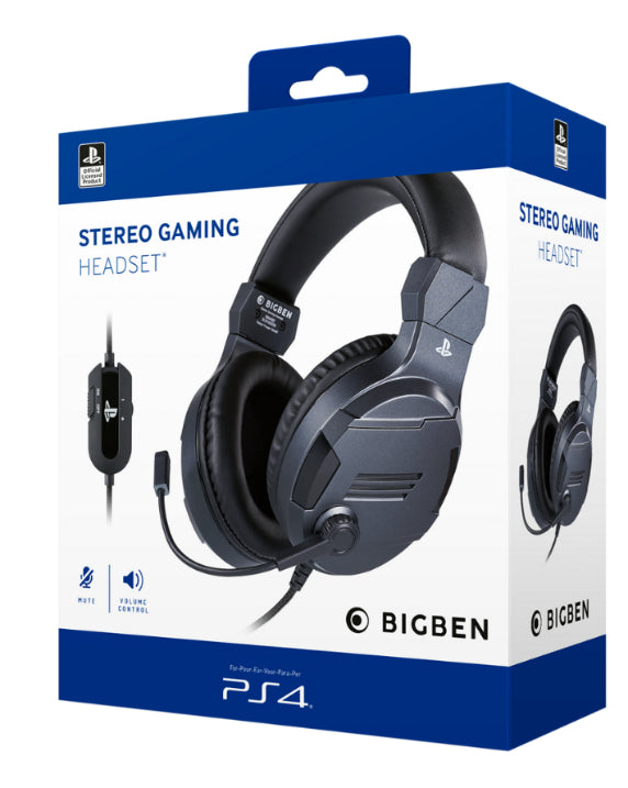 PS4 BigBen Stereo Gaming Headsets Titanium