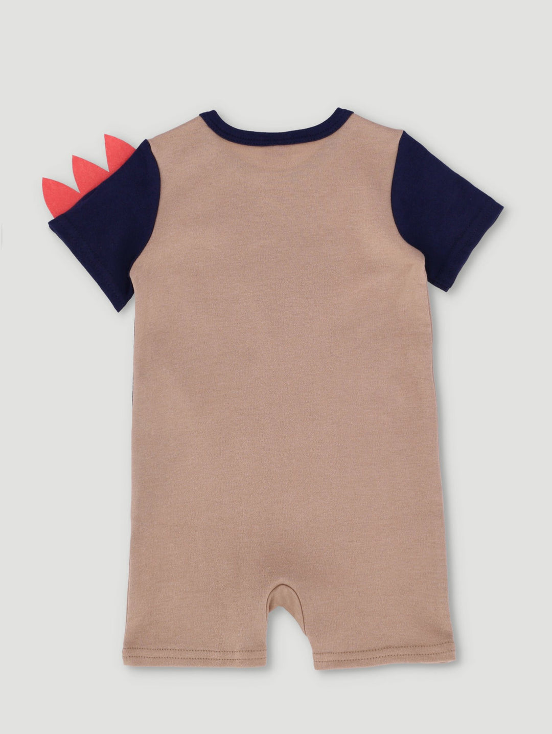 Baby Boys Fashion Romper With Dino Print - Stone