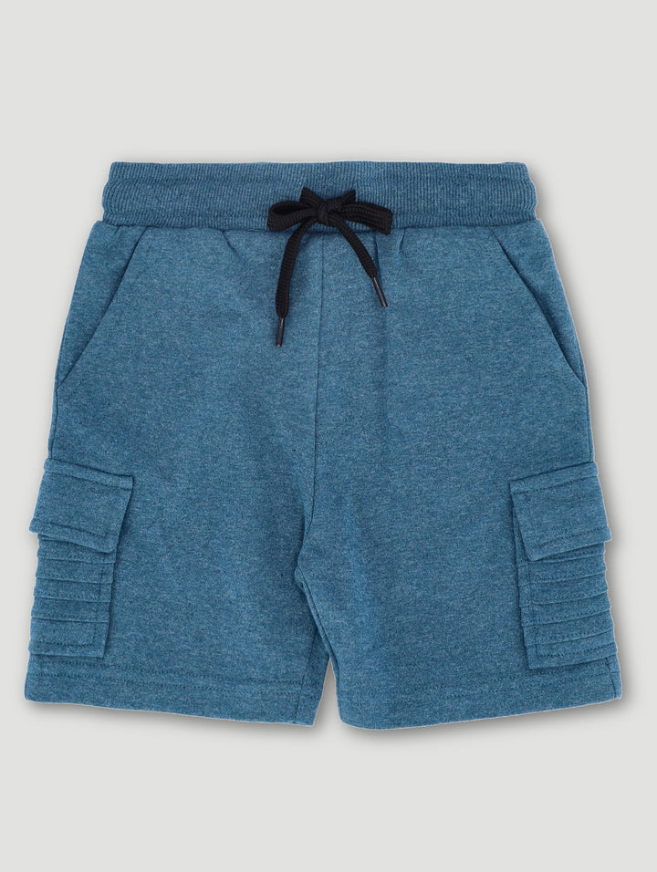 Pre-Boys Pintuck Cargo Short - Blue Coral