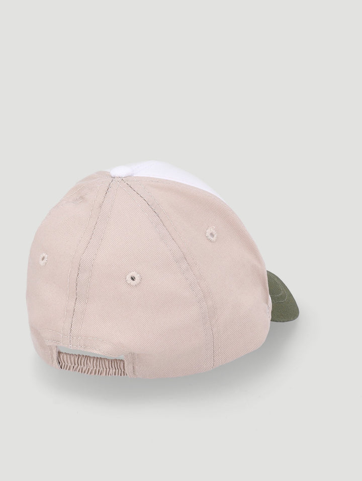 Baby Boys 3 Colour Peak Hat With Badge - White