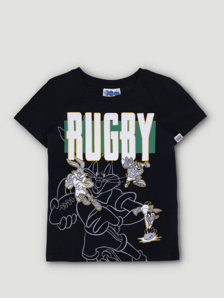 Pre-Boys Rugby Tee - Black