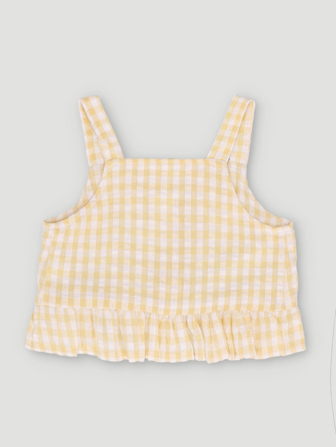 Pre-Girls Gingham Top - Yellow