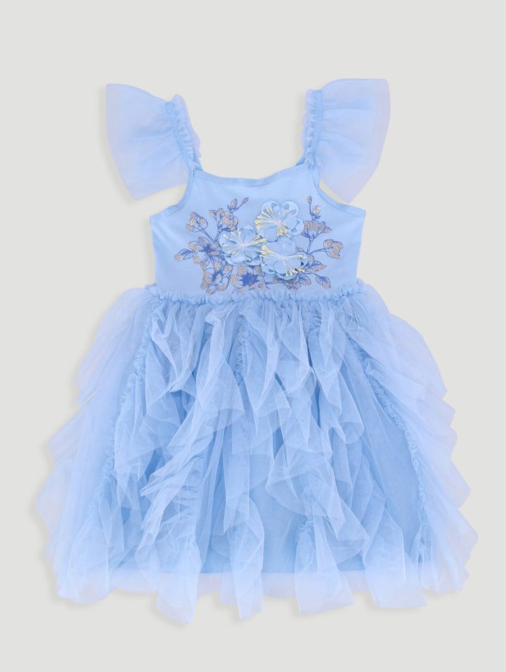 Pre-Girls Beaded Party Dress - Blue