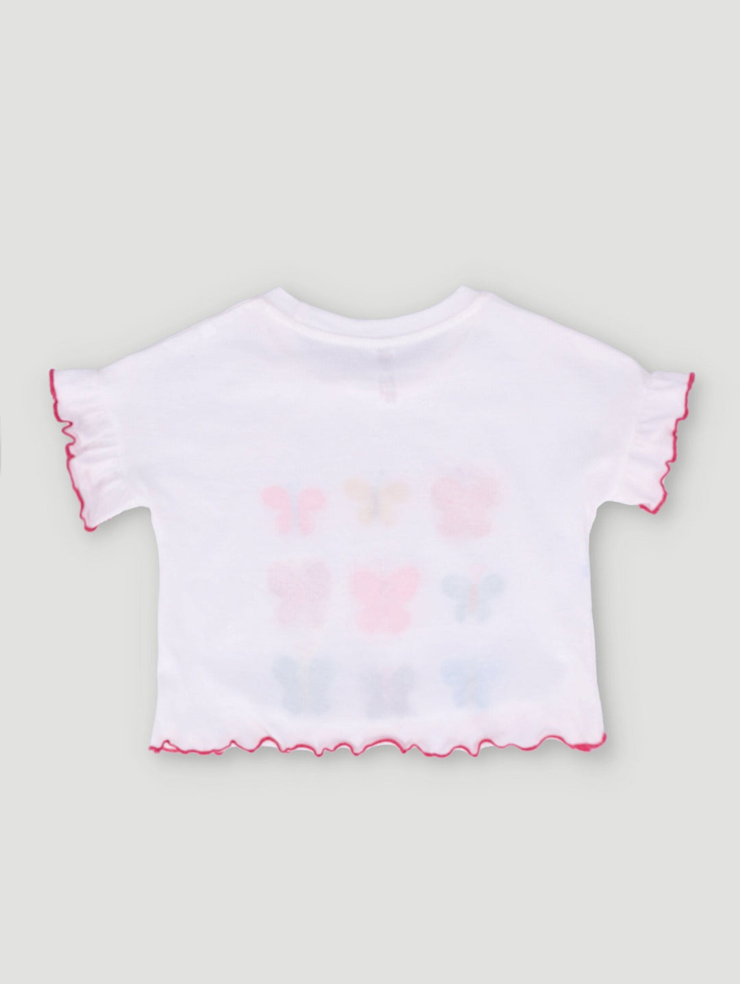 Pre-Girls Butterfly Sequin Tee - Cream