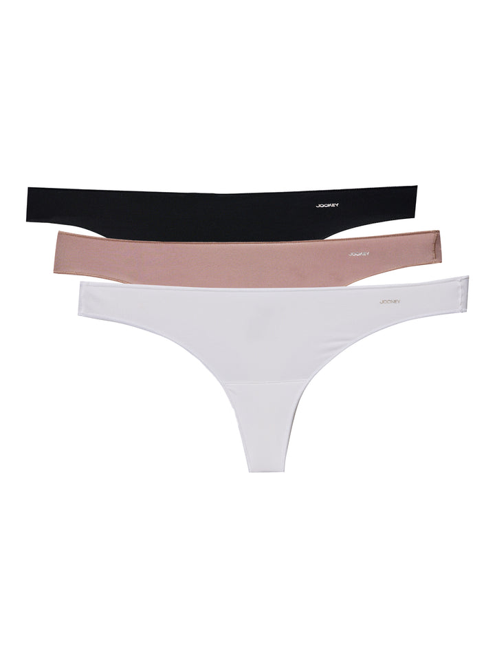 3 Pack G String - Black/White/Cappuccino