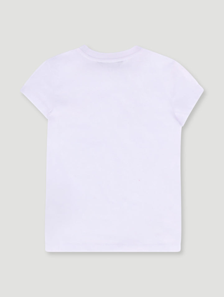 Pre-Girls Big Printed Tee - White