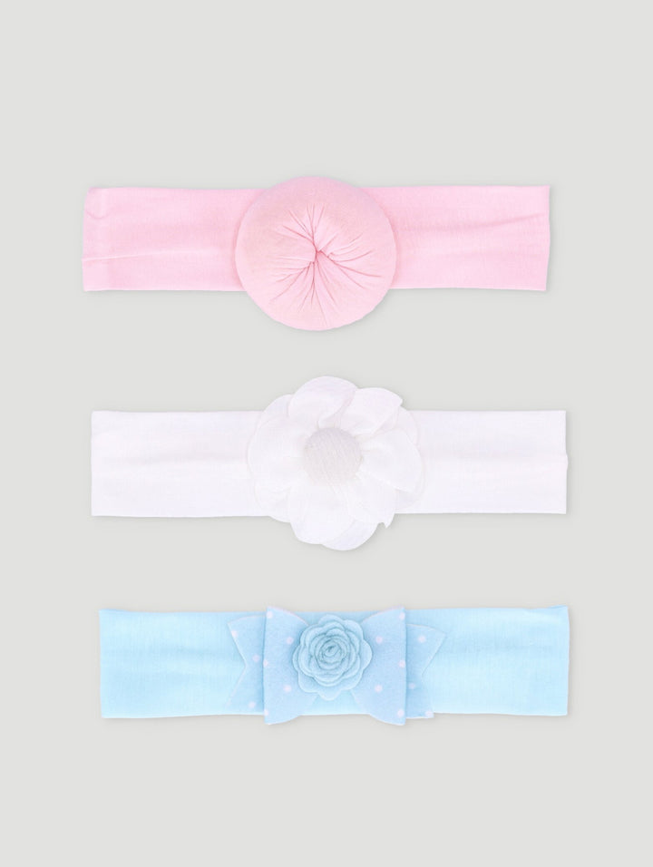 Baby Girls 3 Pack Headbands - Cream