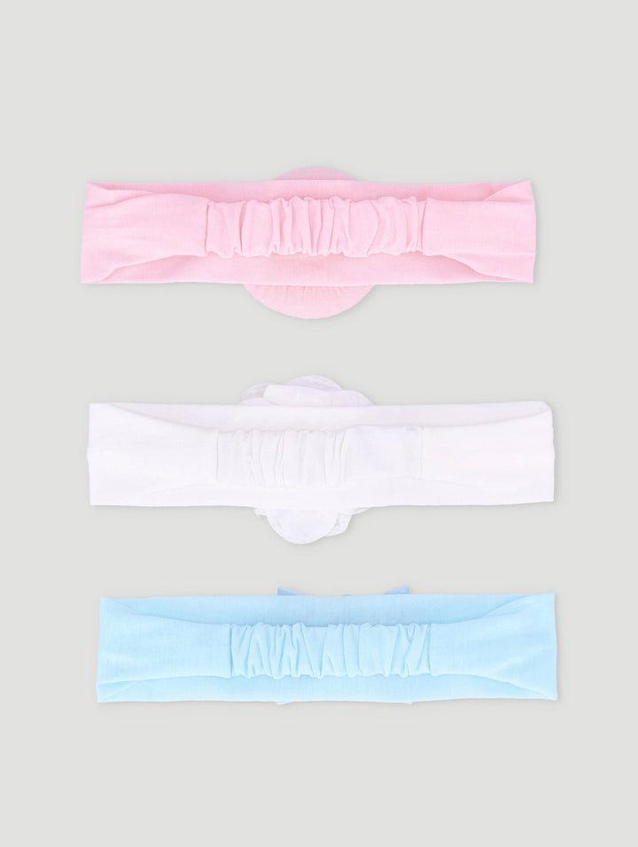 Baby Girls 3 Pack Headbands - Cream