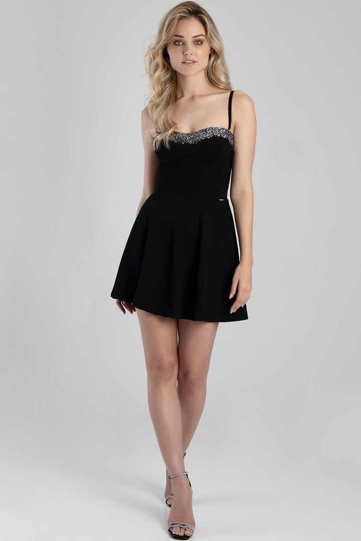 Scuba Crepe Dress - Black