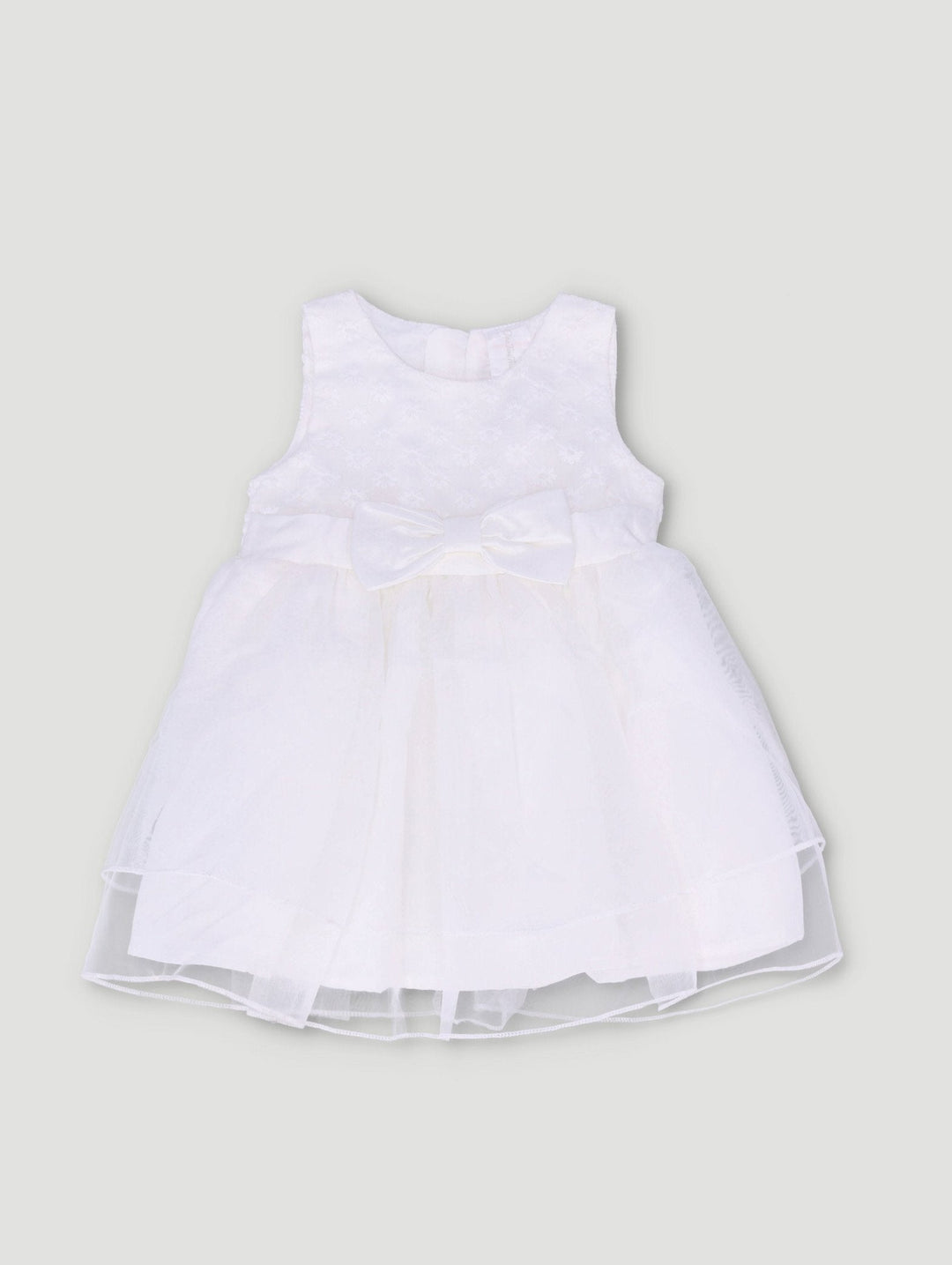 Baby Girls Anglaise Bow Dress - White