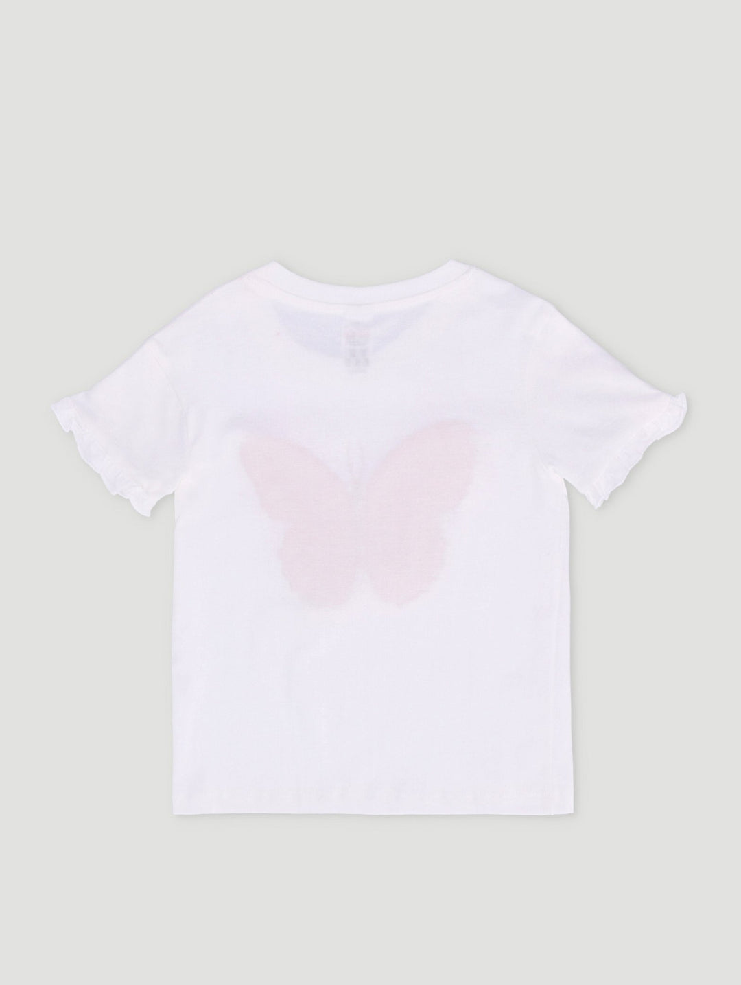 Pre-Girls Butterfly Tee With Bag - White