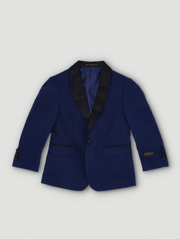 Pre-Boys Formal Satin Suit Jacket - Navy