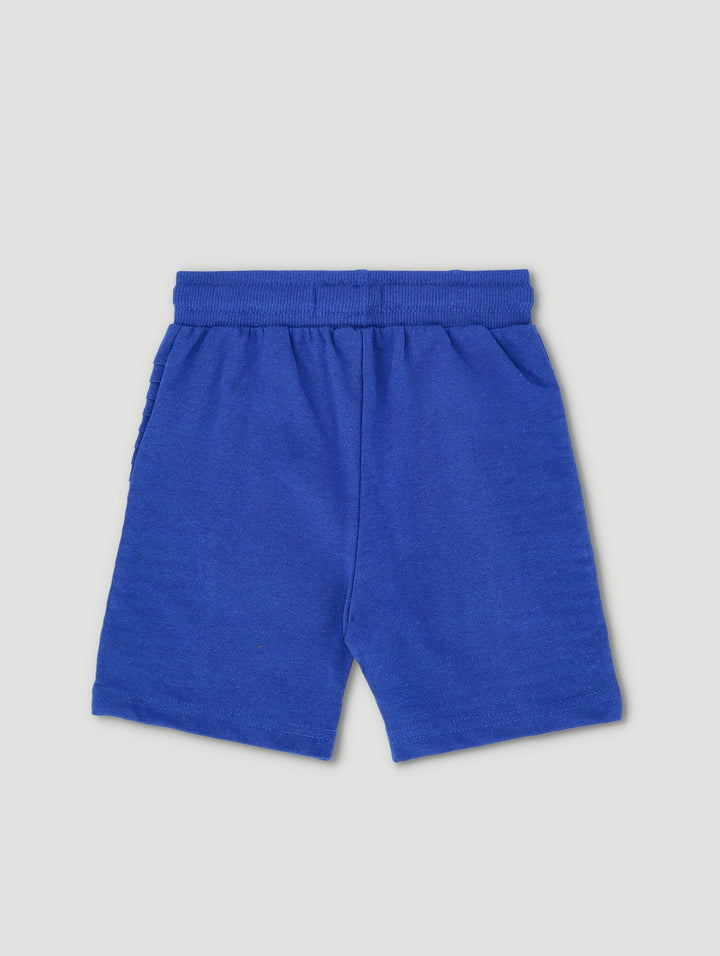 Pre-Boys Fashion Fleece Pintuck Shorts - Mid Blue