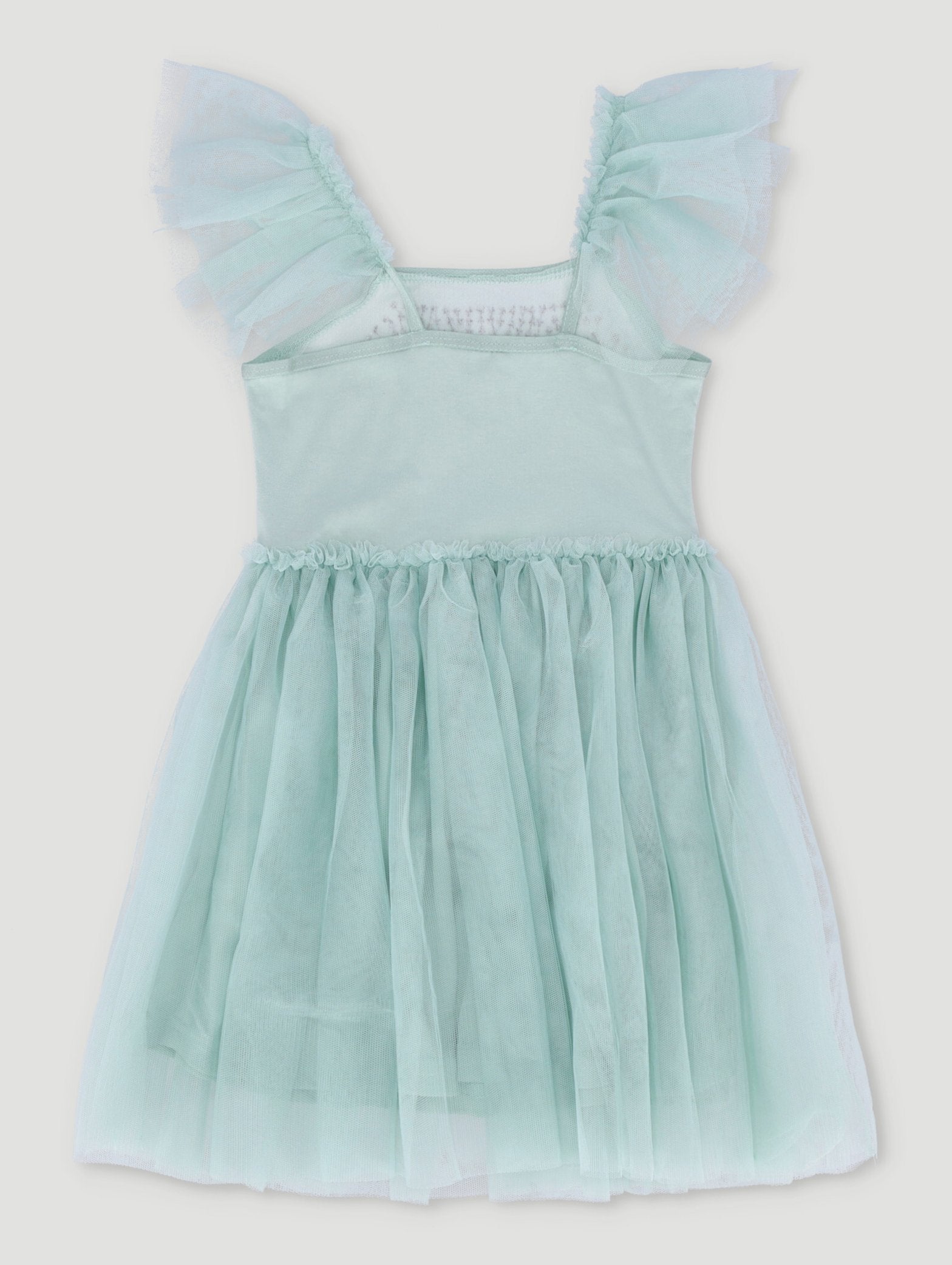 Pre Girls Party Dress With Frill Sleeves Mint