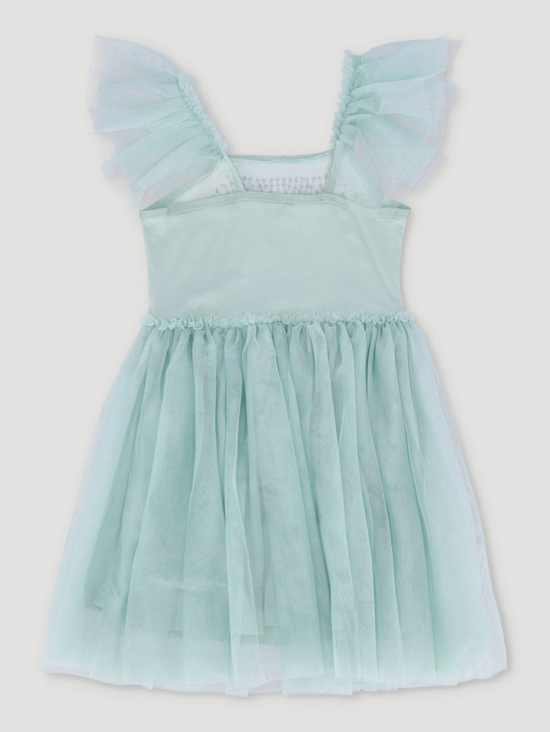 Pre-Girls Party Dress With Frill Sleeves - Mint