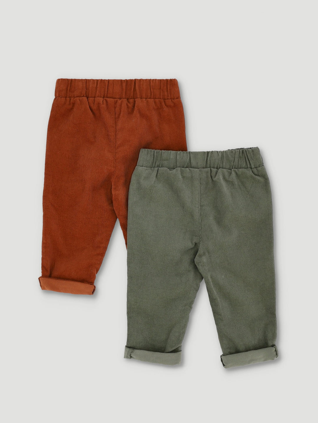 Baby Boys 2 Pack Corduroy Pants - Olive