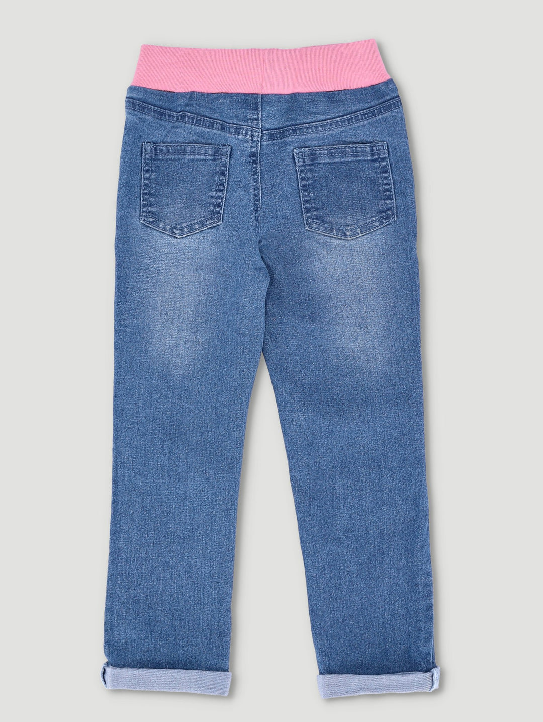 Pre-Girls Skinny Jean With Bunny Knees - Light Blue