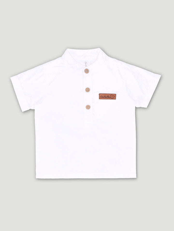 Baby Boys Occasion Shirt - White