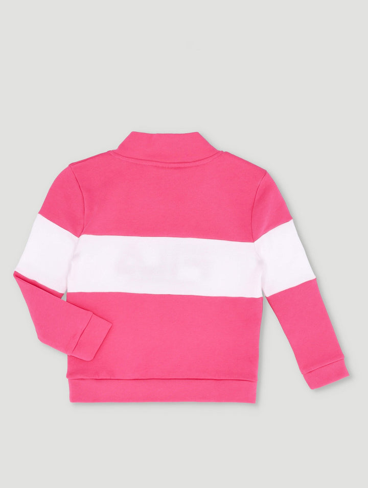 Pre-Girls Nash 3/4 Zip Fleece Top - Pink