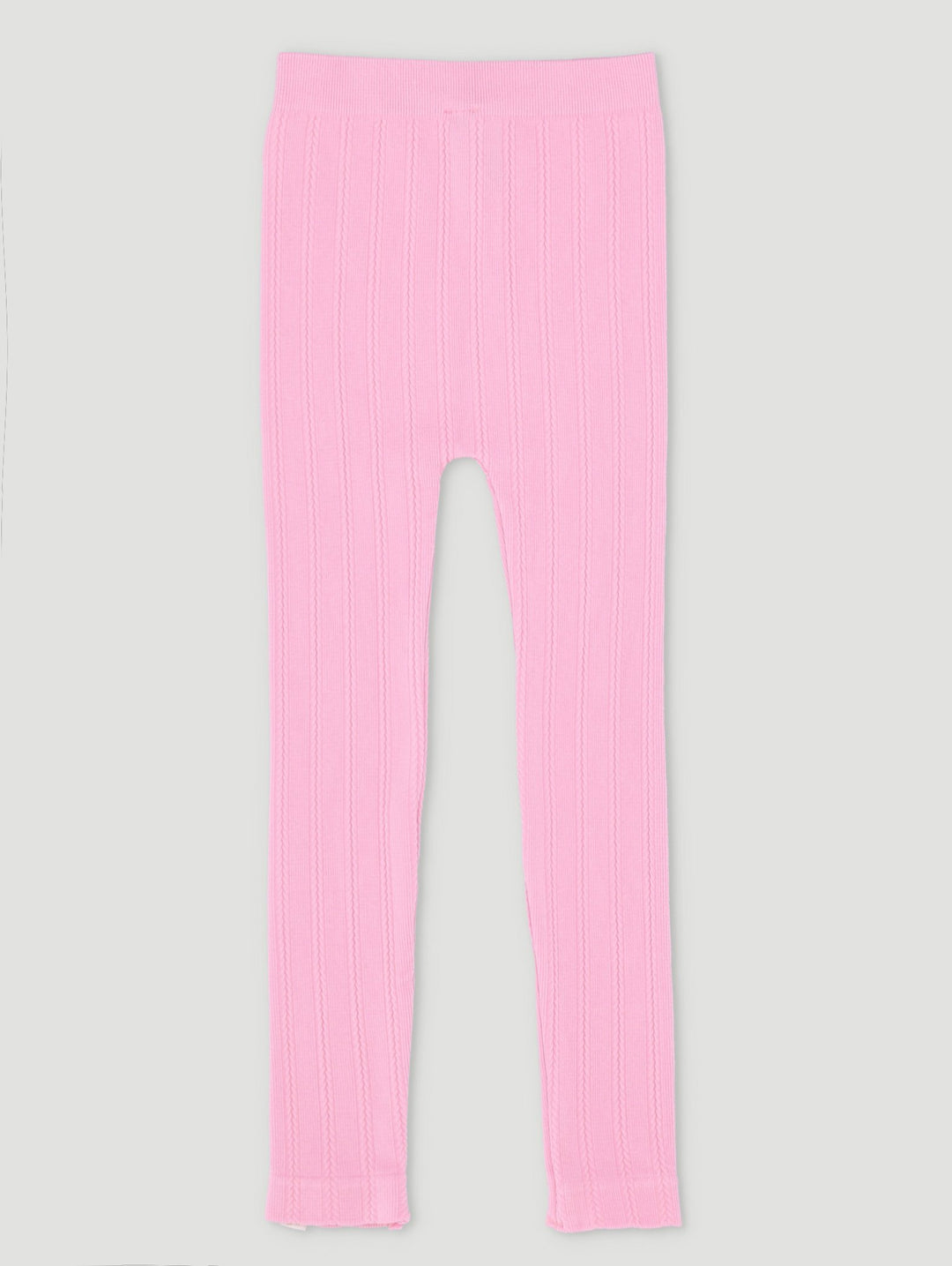 Pre-Girls Cable Knit Leggings - Pink