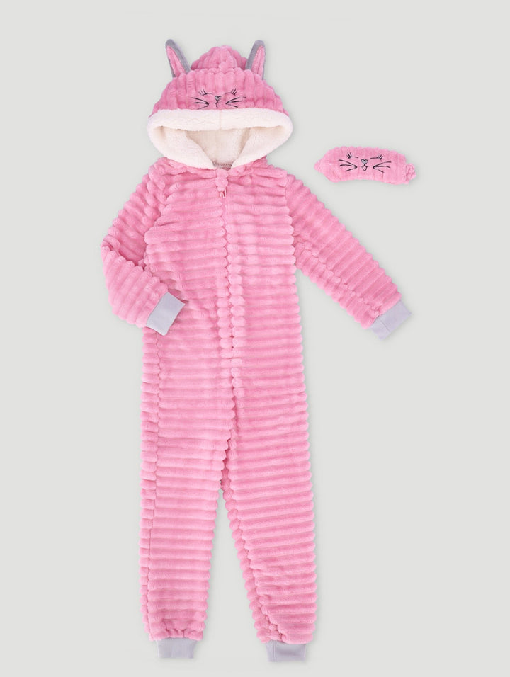 Pre-Girls Bunny Onesie - Pink