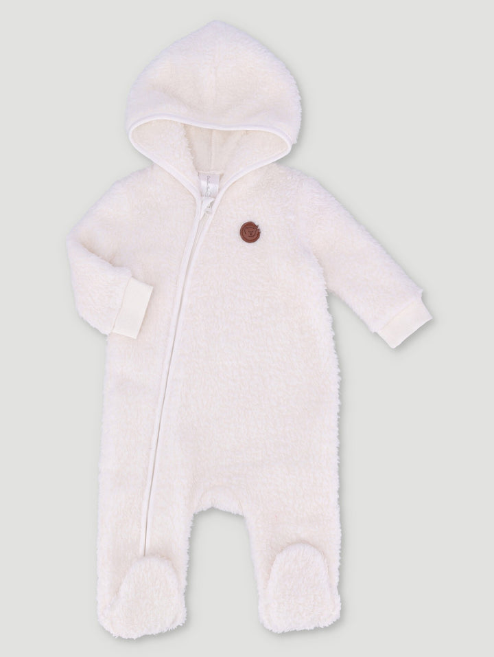 Baby Boys Sherpa Sleepsuit - Cream