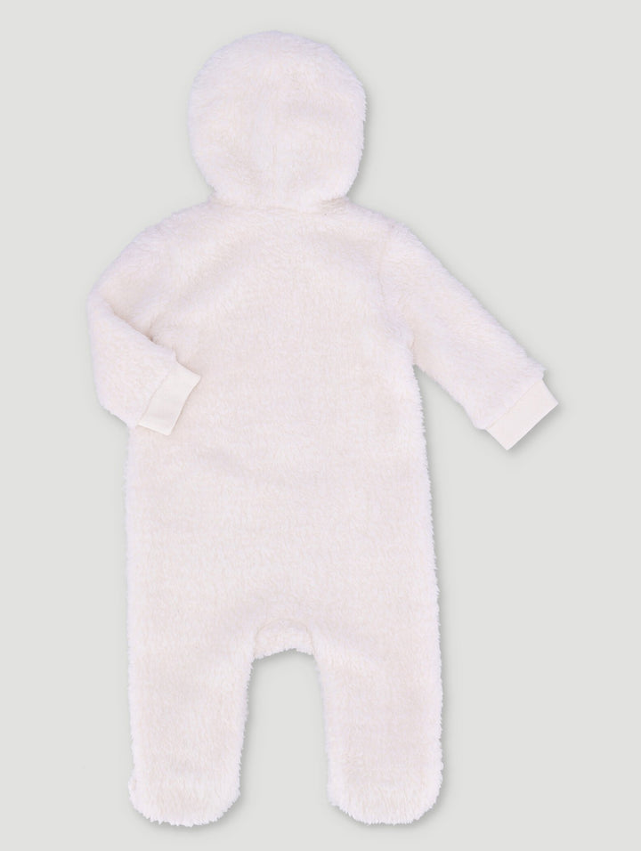 Baby Boys Sherpa Sleepsuit - Cream