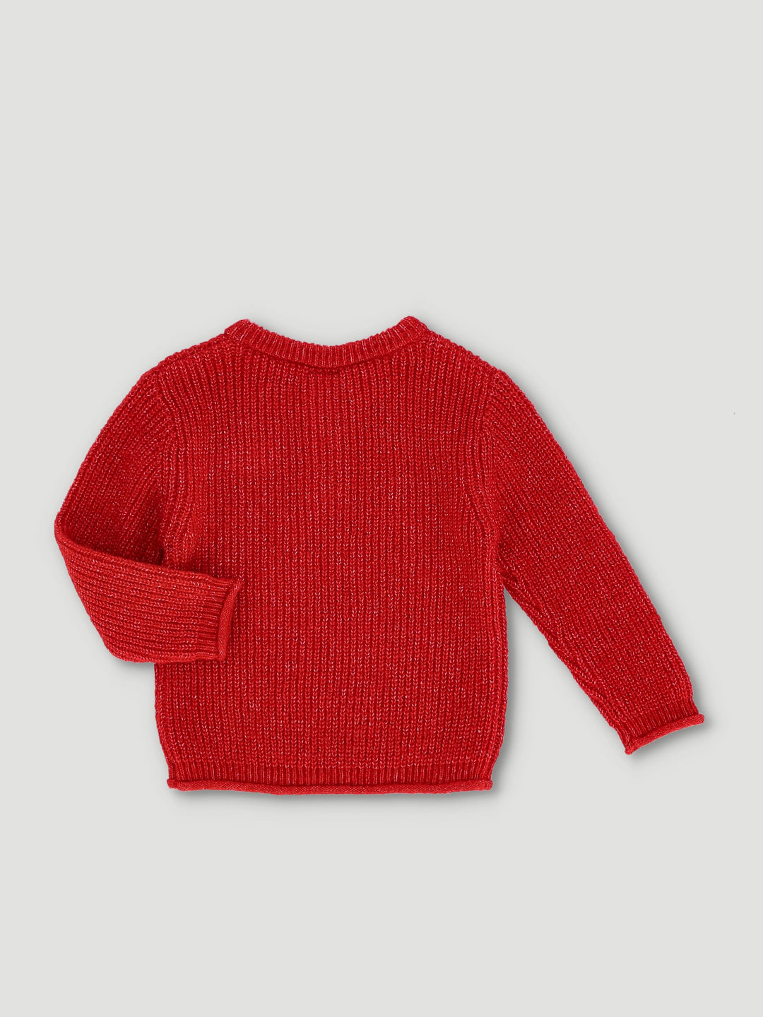 Baby Boys Long Sleeve Henley Knitwear Pullover - Red