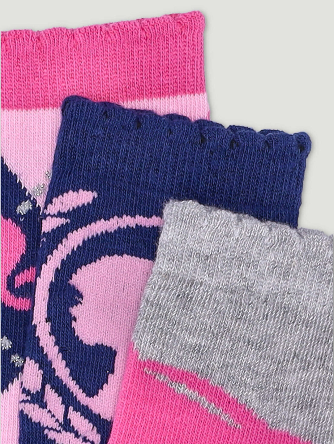 Pre-Girls 3 Pack Barbie Anklet Socks - Pink