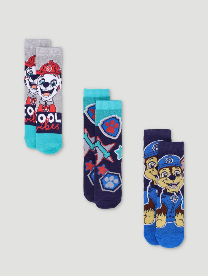 Pre-Boys 3 Pack Paw Patrol Anklet Socks - Blue