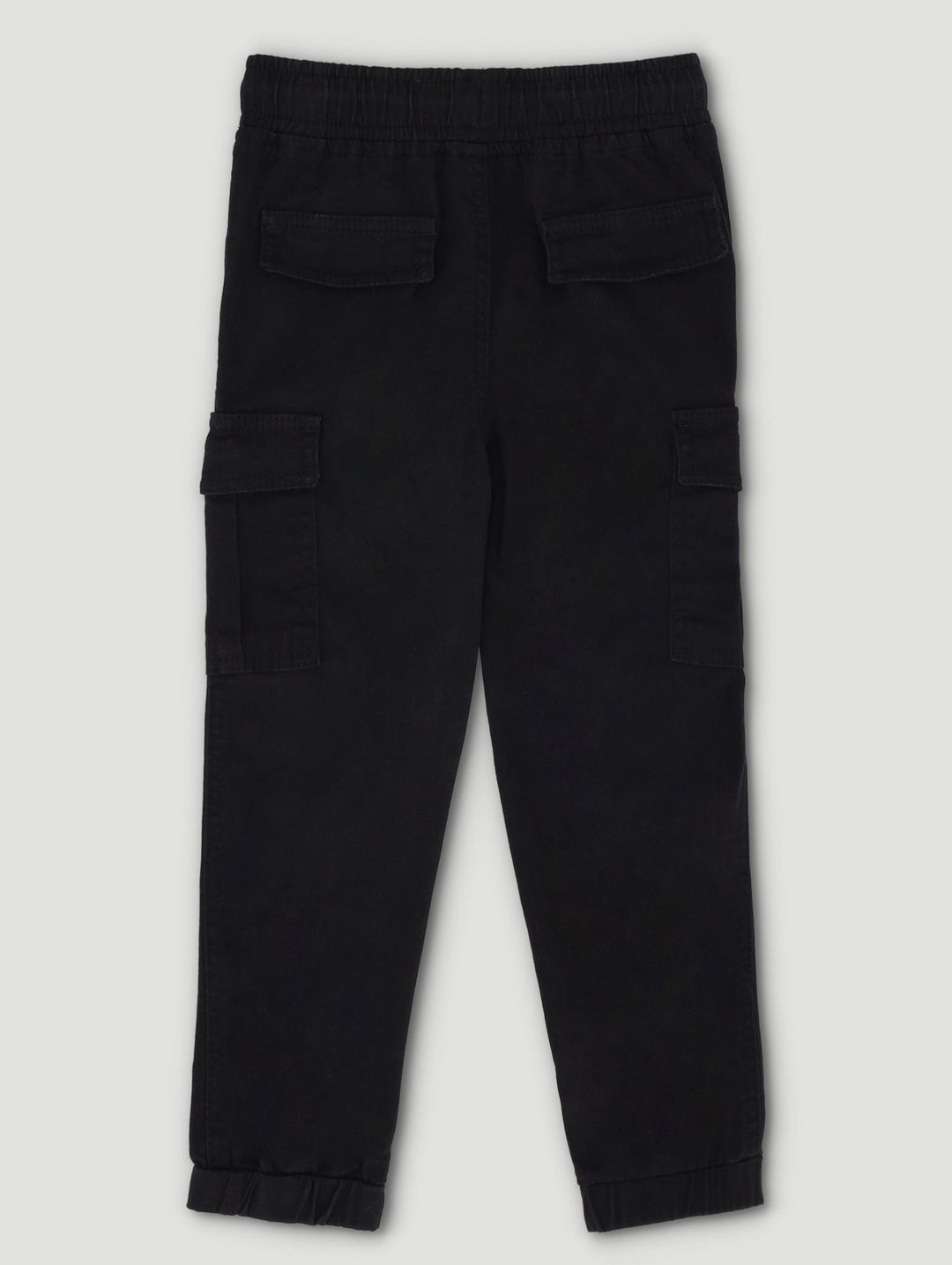 Pre-Boys Twill Jogger With Flat Pocket - Black