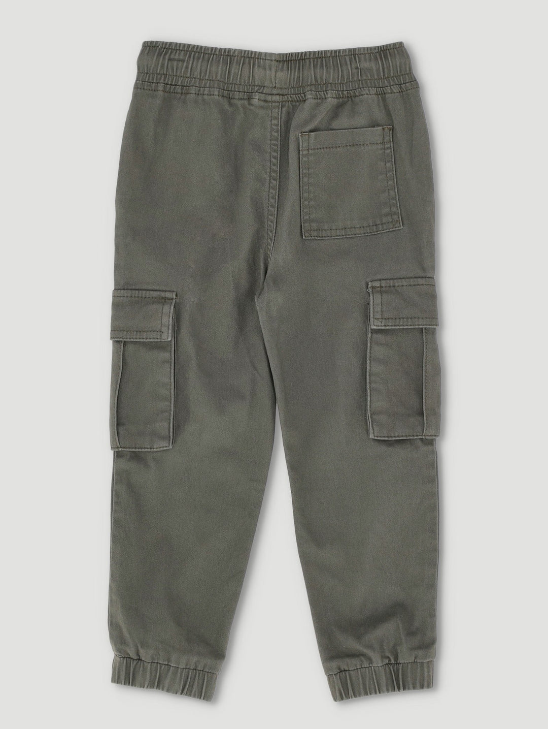 Pre-Boys Bellow Pockets Twill Jogger -  Olive